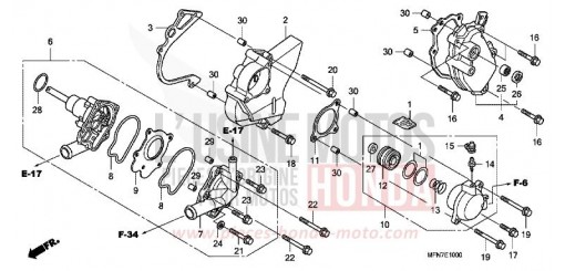 POMPE A EAU CB1000RA9 de 2009